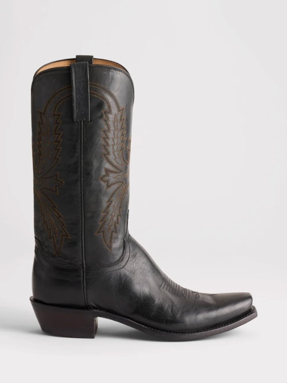 Lucchese Class Handmade Crayton Boot Black Size 11.5 D Goat Leather
